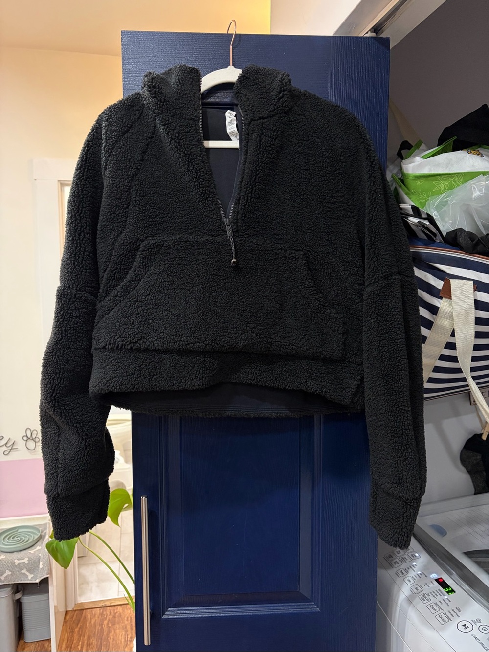 lululemon athletica Black Sherpa Half-Zip Pullover